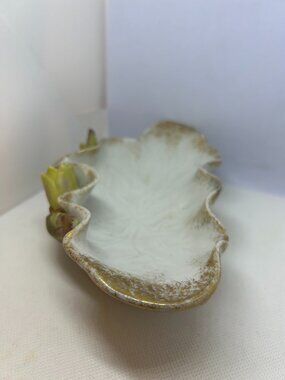 Antique (1890-1920)! Nymphenburg Porcelain Decorative  Scalloped Trinket Dish